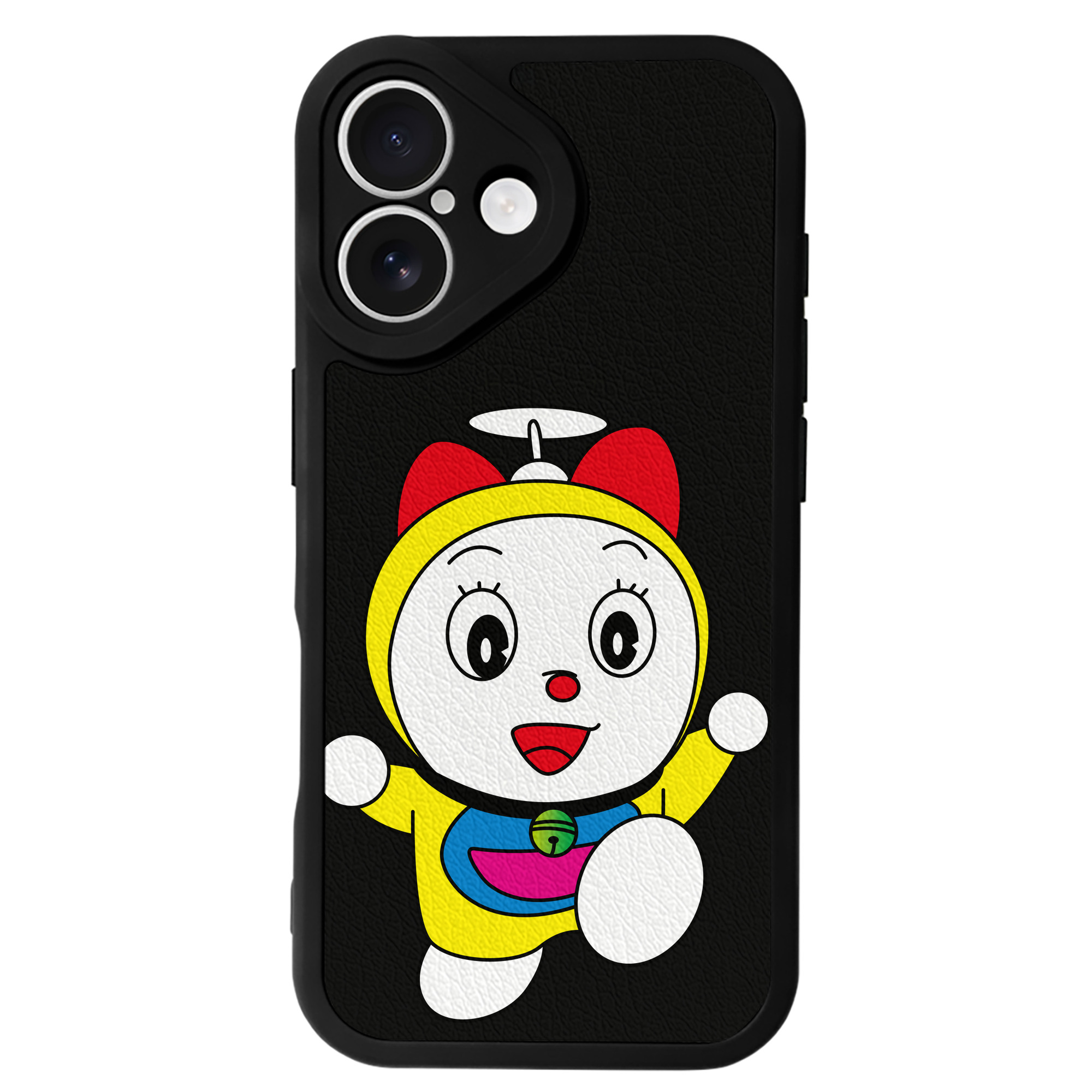 （画像用） ドラえもん ドラミ Doraemon Dorami 【iPhone 16シリーズ対応】シリコンスマホケース（レザー調） 材質：シリコン